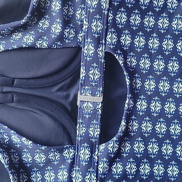 Athleta blue pattern halter top lined tankini top swim size 34D/DD - Picture 8 of 10